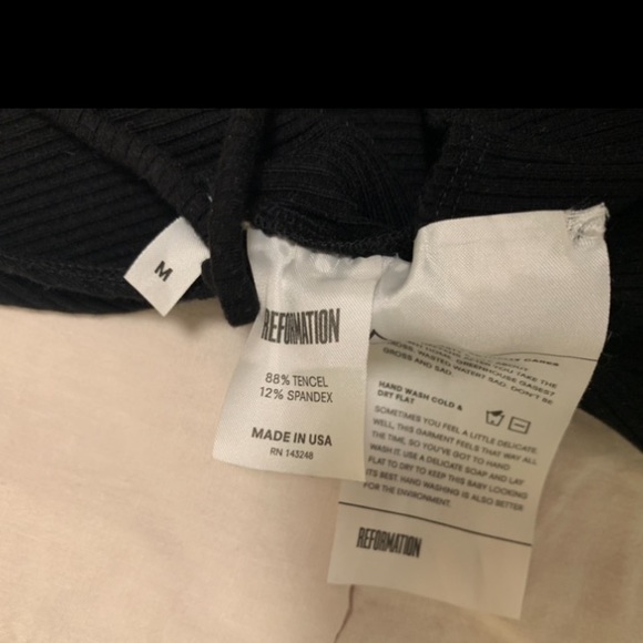 Reformation Black Ribbed Blase Bodysuit - Picture 7 of 7